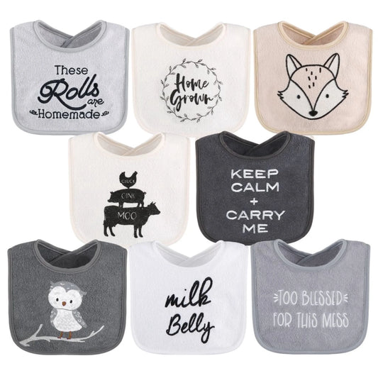 Cotton Feeding Baby Bib, 8Pk Unisex